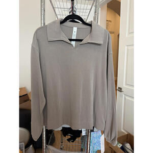 NWT Lululemon Softstreme Pique Oversized LS Polo size S